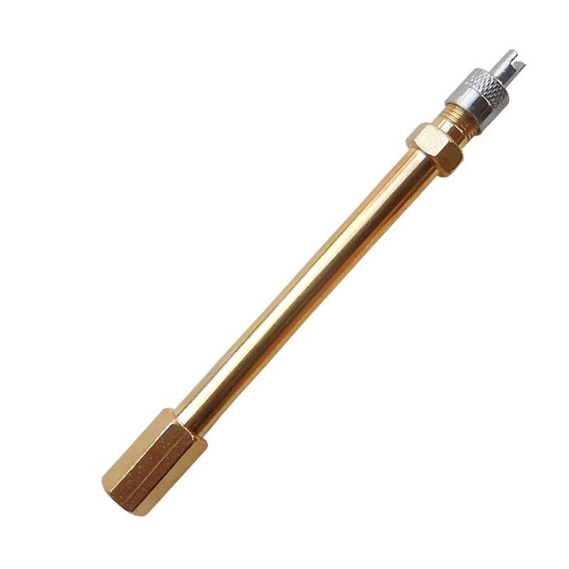 Car Tire Valve Stem Inflation Extension Rod, Pure Copper Extension Tube, Scooter Accessory, Inflation Valve Extension Rod
